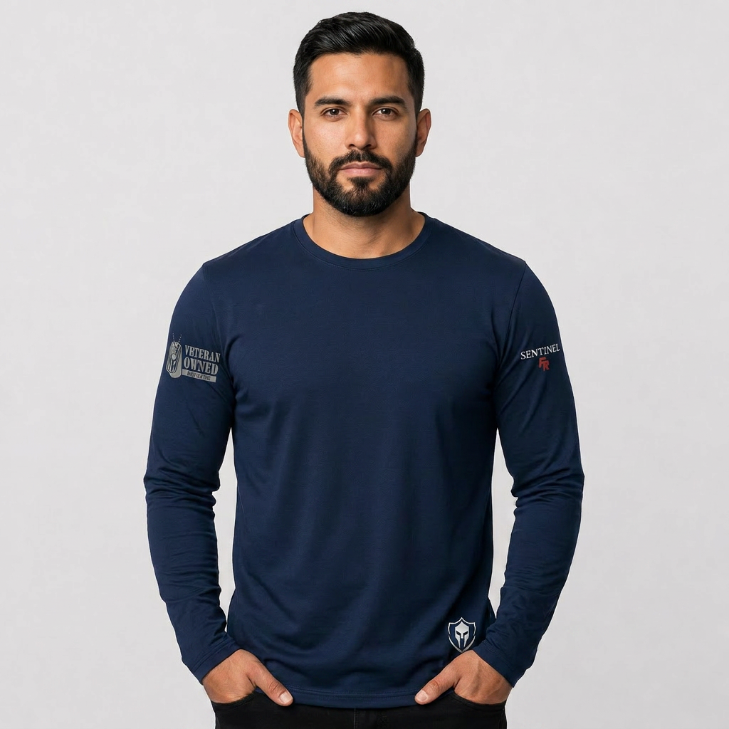 Sentinel FeatherShield 4.5oz Flame Resistant Navy Long Sleeve T-shirt(Sentinel Graphic Collection)