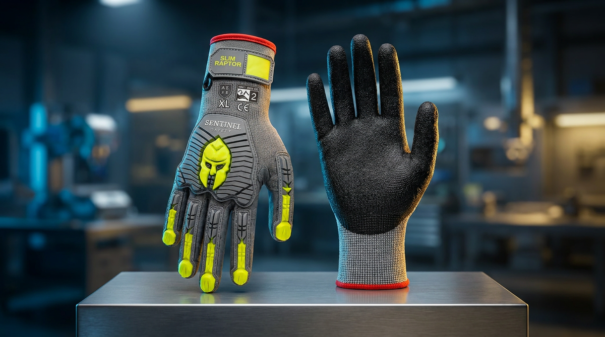 Slim Raptor Nitrile  ANSI Cut 4/ANSI 2 Impact Protection Knit glove with Impact