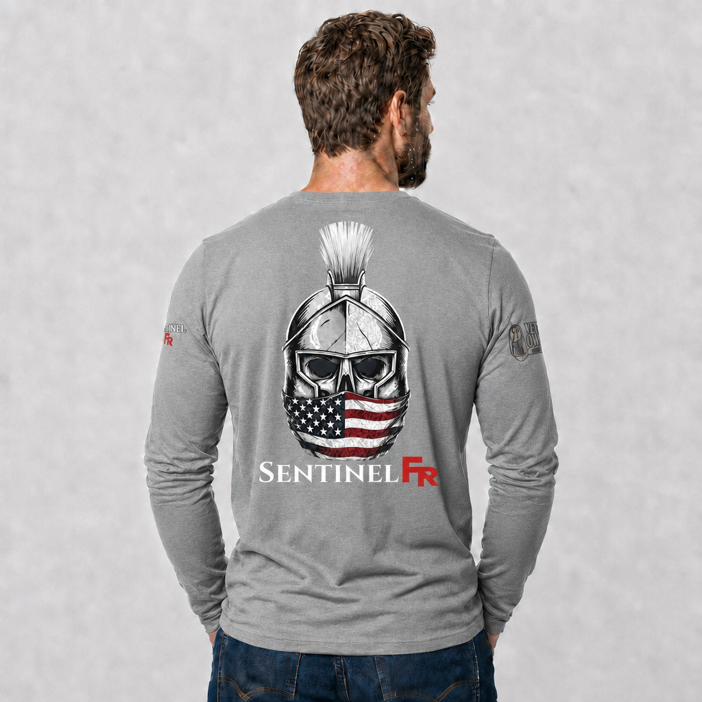Sentinel FeatherShield 4.5oz Flame Resistant Gray Long Sleeve T-shirt(Sentinel Graphic Collection)