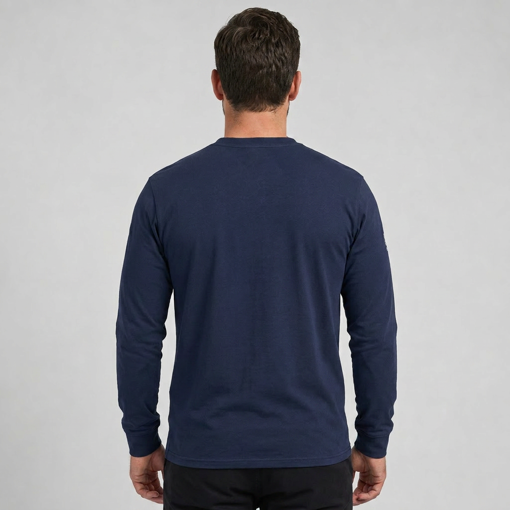 Sentinel FeatherShield 4.5oz Flame Resistant Navy Long Sleeve T-shirt(Sentinel Graphic Collection)