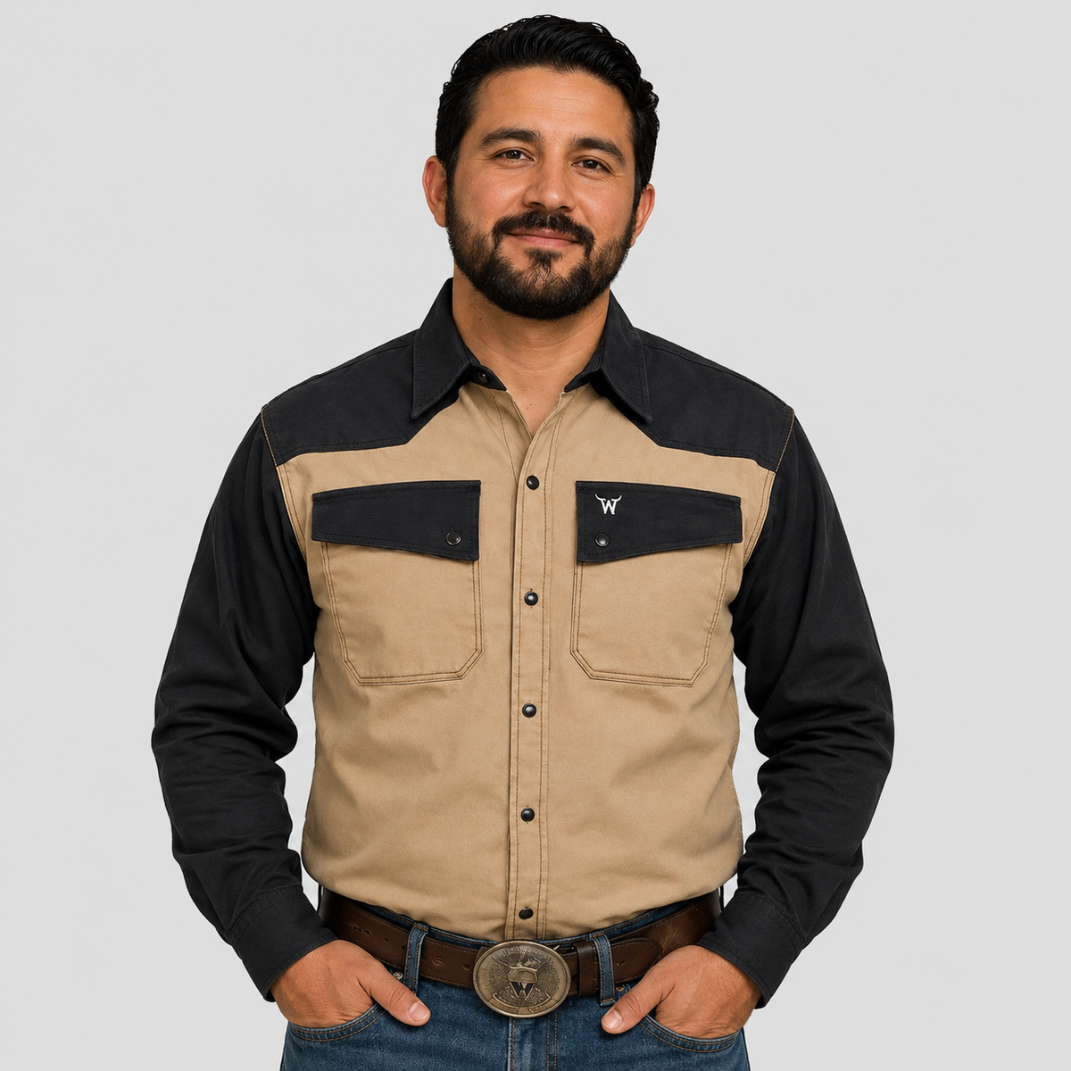 Weldabeast 9 oz Western-Style Welding Shirt with FR Fiber Blend