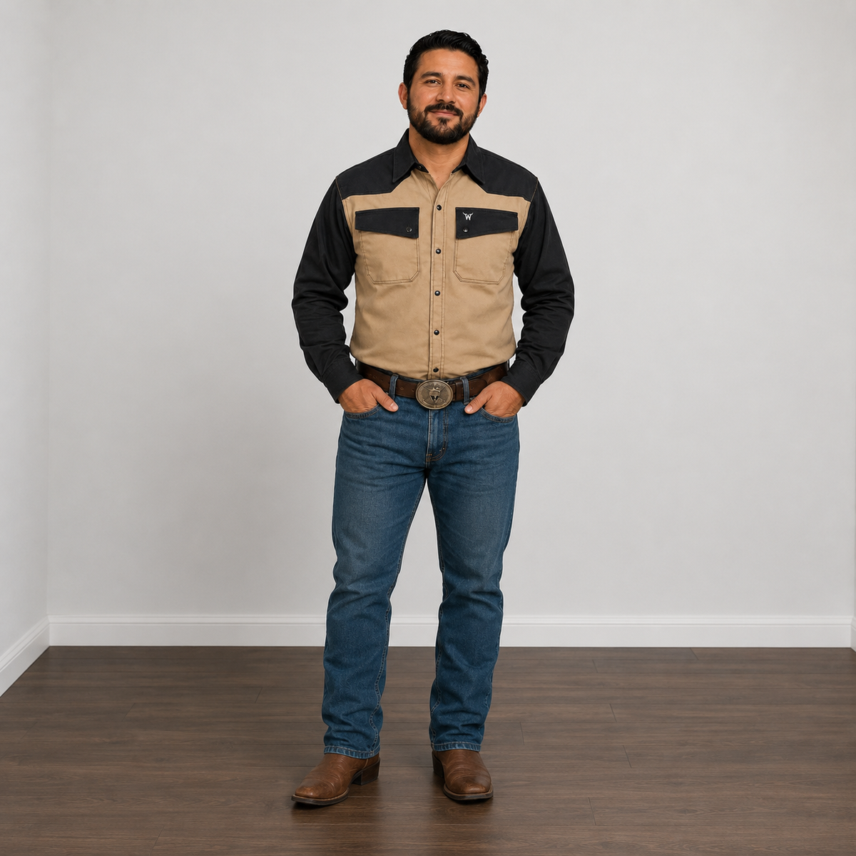 Weldabeast 9 oz Western-Style Welding Shirt with FR Fiber Blend
