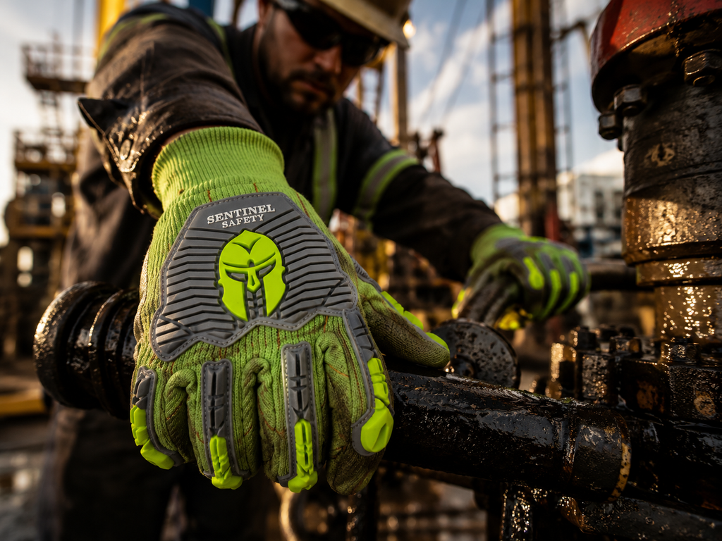 Raptor Corded Cotton Glove with ANSI 2 Cut Protection, ANSI 2 Impact/Sentinel Safety