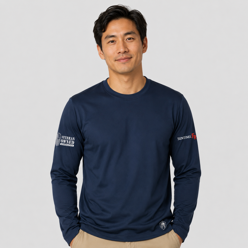 Sentinel CoreShield FR Long Sleeve Navy FR T Shirt/NFPA 2112 Cat 2