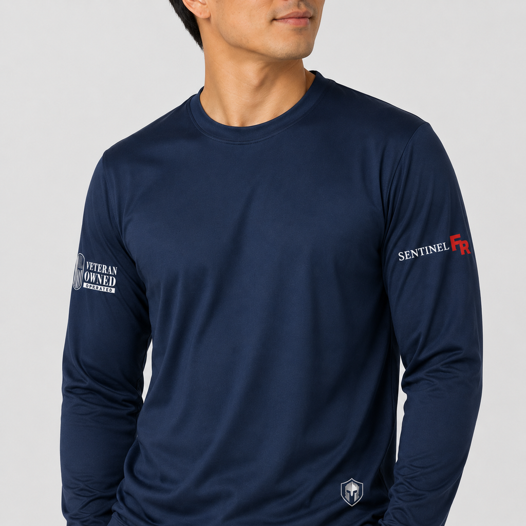 Sentinel CoreShield FR Long Sleeve Navy FR T Shirt/NFPA 2112 Cat 2