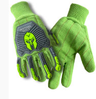 Raptor Corded Cotton Glove with ANSI 2 Cut Protection, ANSI 2 Impact/Sentinel Safety