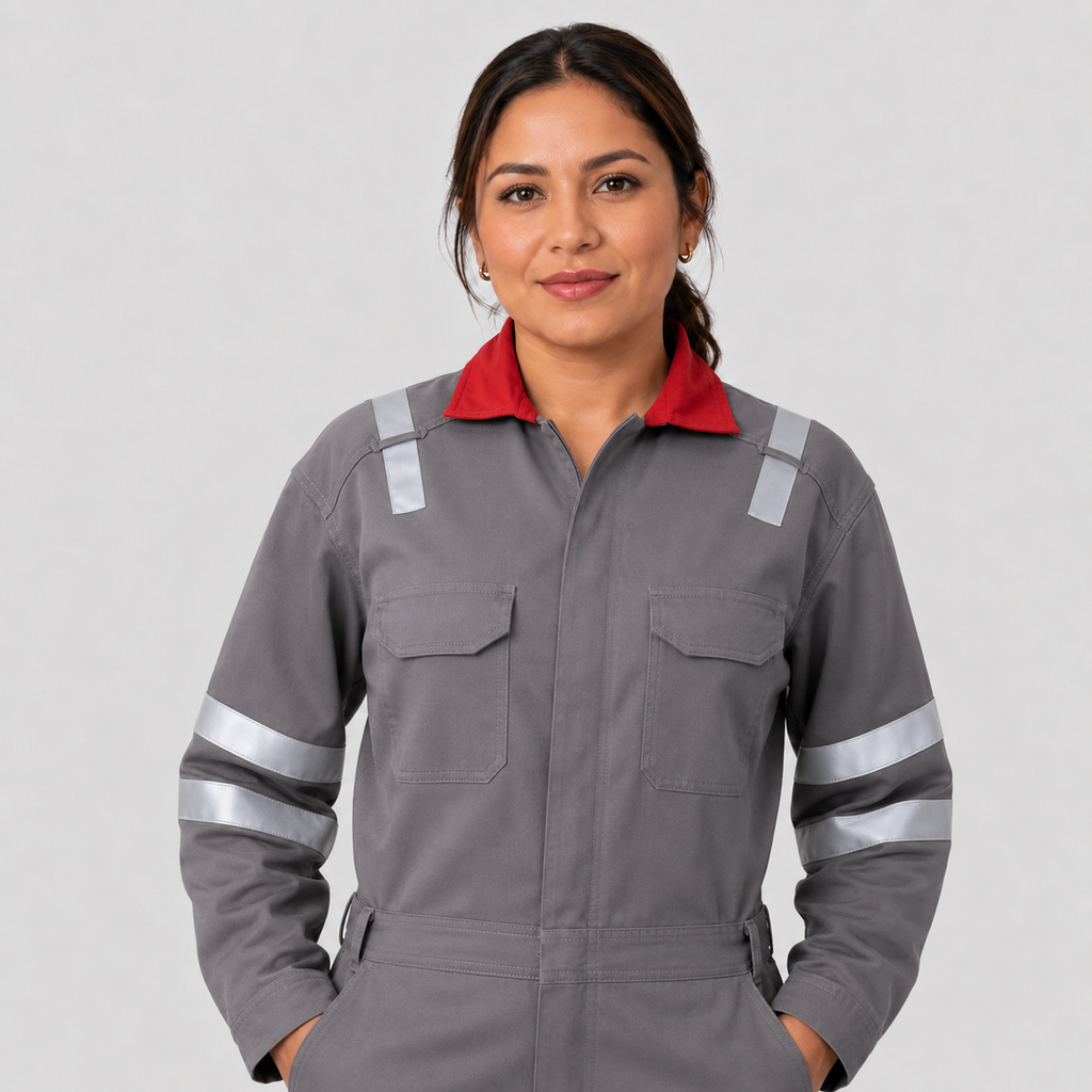HERS Women's 5.7oz Inherently FR Modacrylic NFPA 2112 Cat 2 Coverall (Custom Made Only)