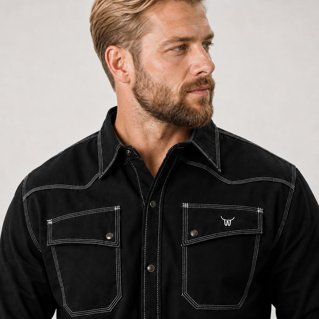 Weldabeast 9 oz Western-Style Welding Shirt with FR Fiber Blend