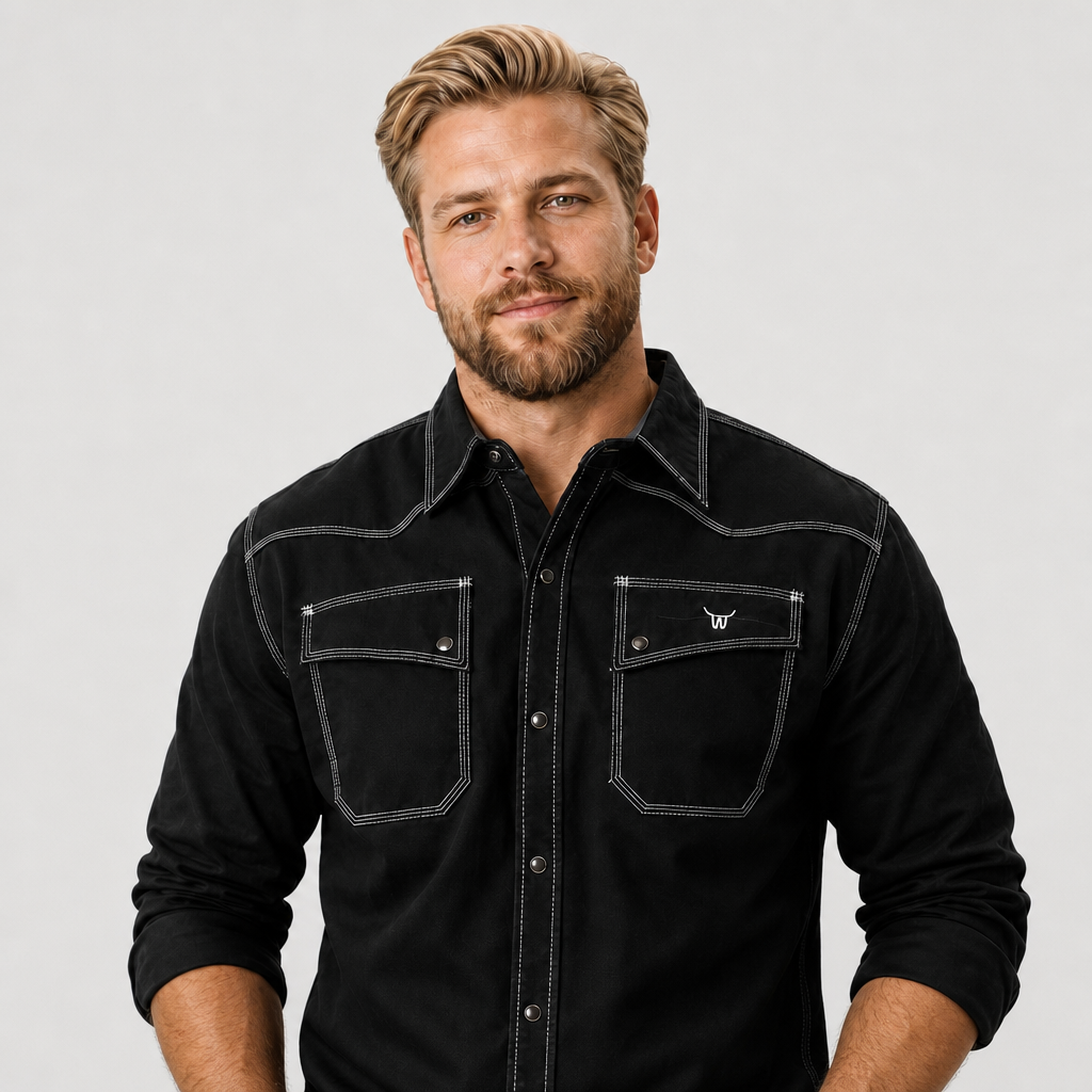 Weldabeast 9 oz Western-Style Welding Shirt with FR Fiber Blend