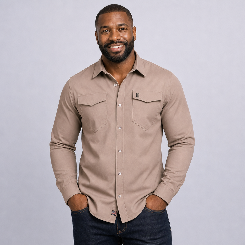 Sentinel Zephyr Modacrylic 4.9oz Cat 2 Flame Resistant Button Up Shirt