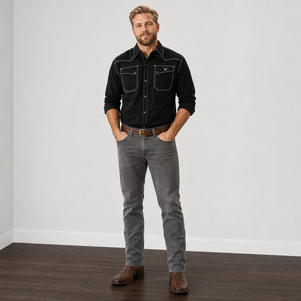 Weldabeast 9 oz Western-Style Welding Shirt with FR Fiber Blend