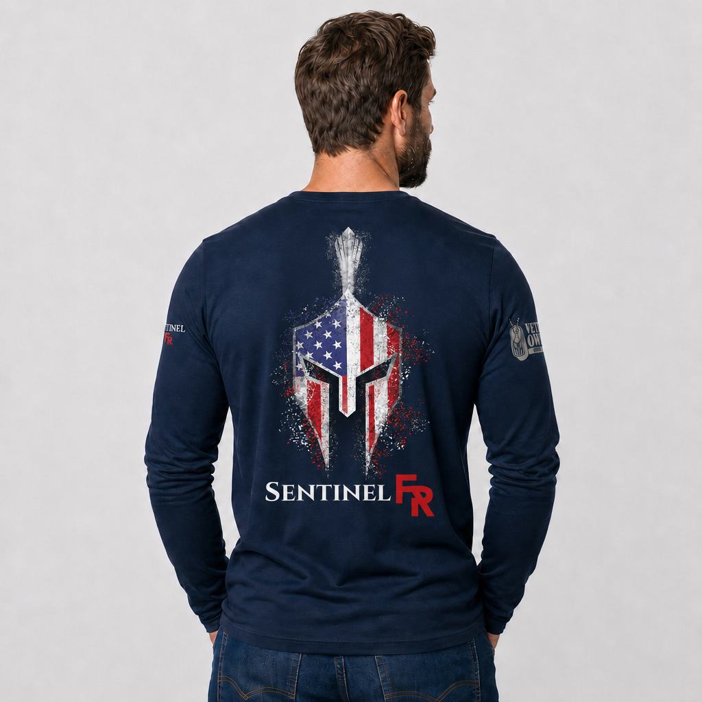 Sentinel FeatherShield 4.5oz Flame Resistant Navy Long Sleeve T-shirt(Sentinel Graphic Collection)