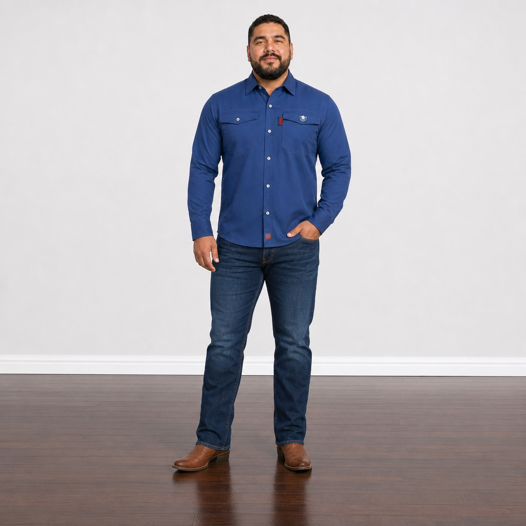 Sentinel Zephyr Modacrylic 4.9oz Cat 2 Flame Resistant Button Up Shirt