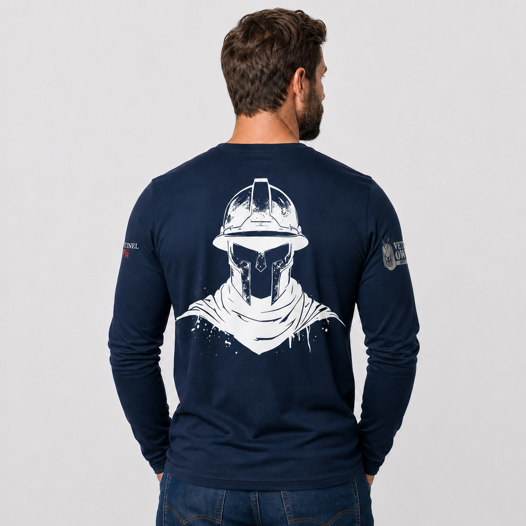 Sentinel FeatherShield 4.5oz Flame Resistant Navy Long Sleeve T-shirt(Sentinel Graphic Collection)