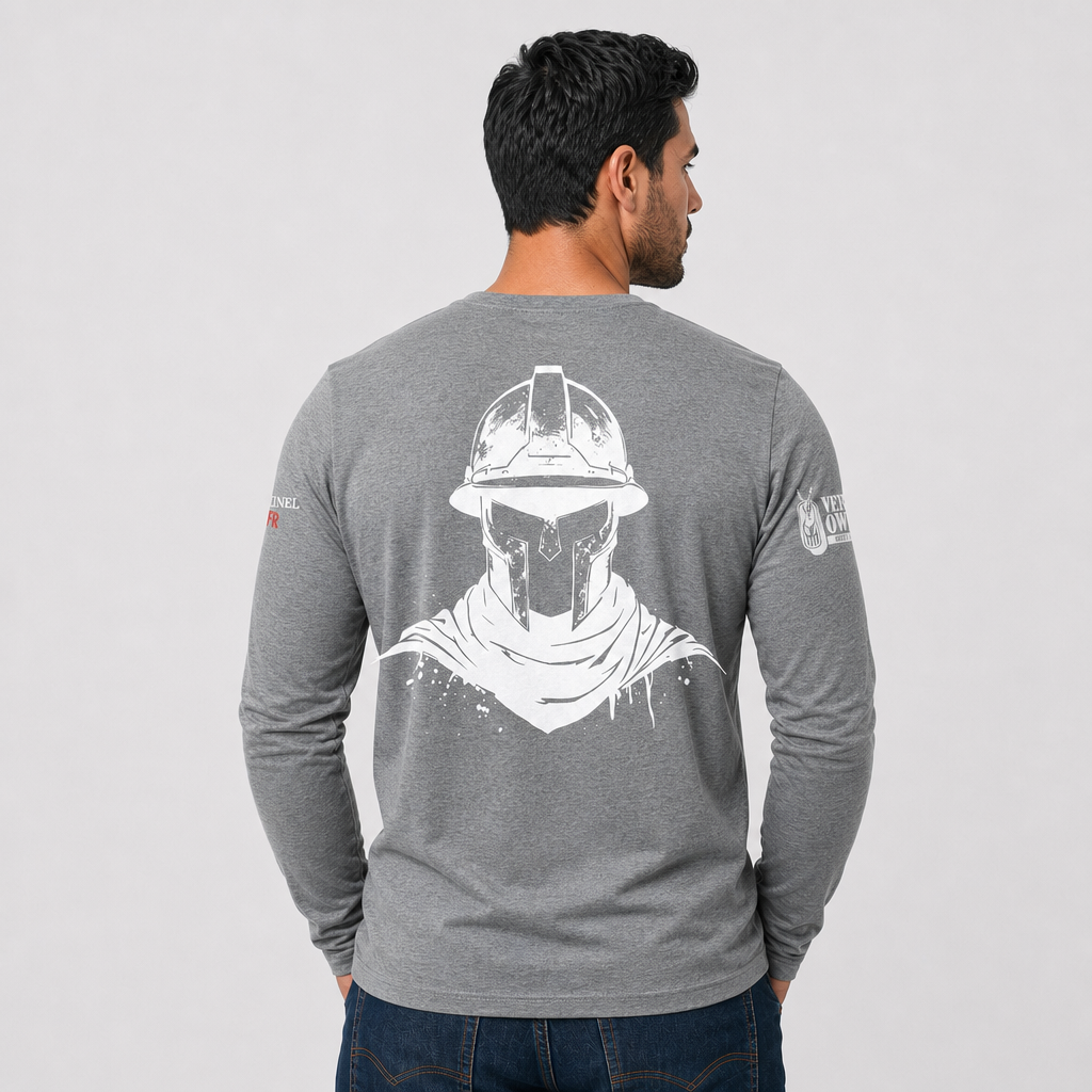 Sentinel FeatherShield 4.5oz Flame Resistant Gray Long Sleeve T-shirt(Sentinel Graphic Collection)