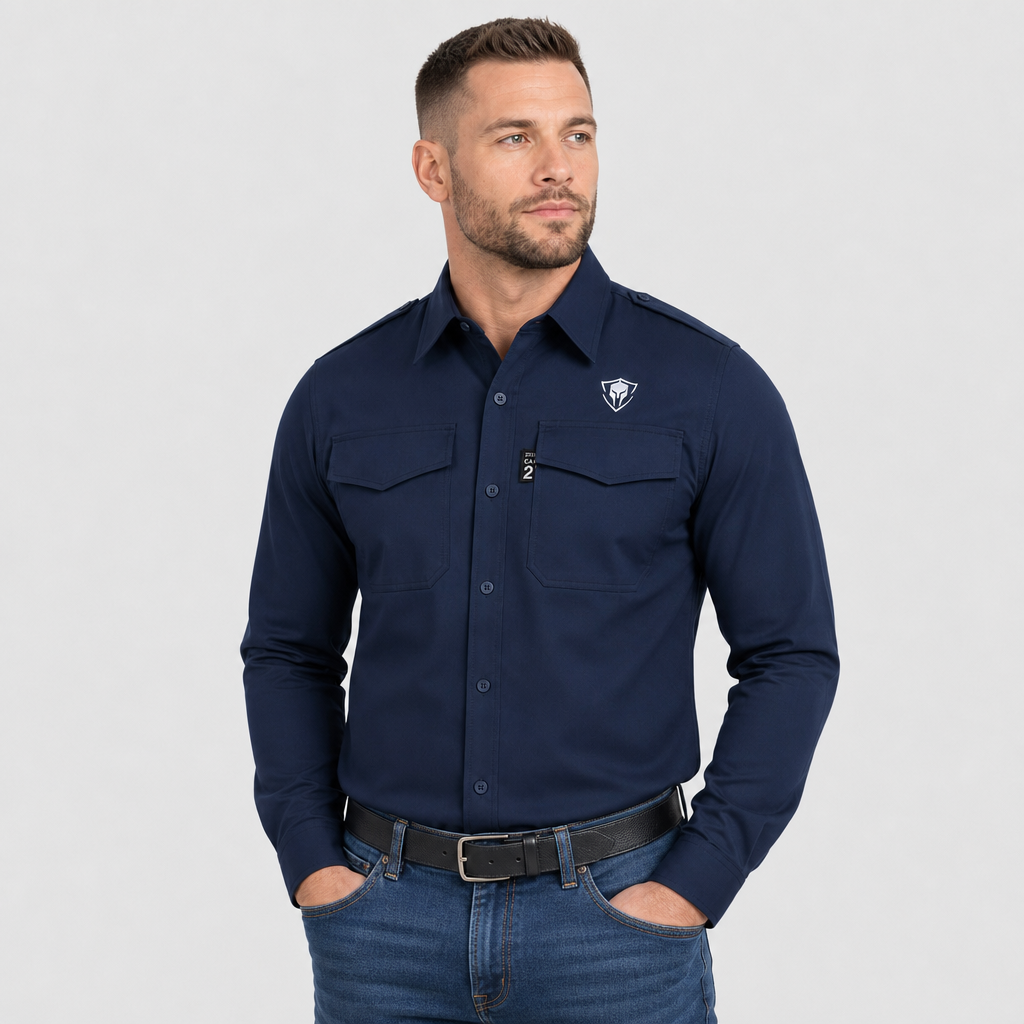 Sentinel Zephyr Modacrylic 4.9oz Cat 2 Flame Resistant Button Up Shirt