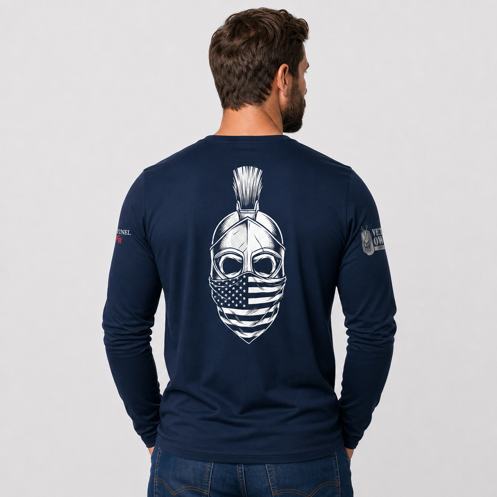 Sentinel FeatherShield 4.5oz Flame Resistant Navy Long Sleeve T-shirt(Sentinel Graphic Collection)