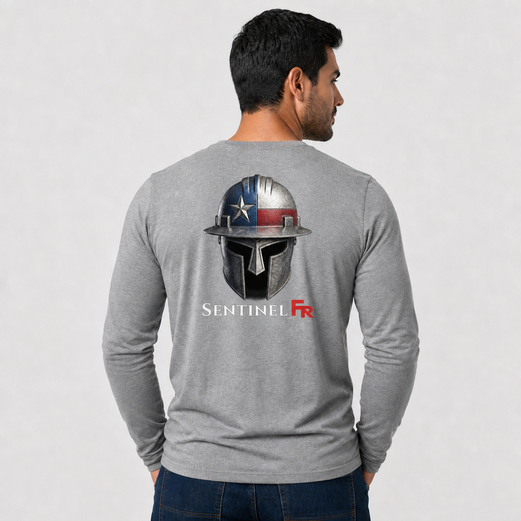 Sentinel FeatherShield 4.5oz Flame Resistant Gray Long Sleeve T-shirt(Sentinel Graphic Collection)