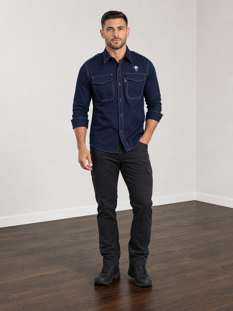 Sentinel FlameGuard Flex Modacrylic Flame Resistant 5.6oz Cat 2 Button Up Shirt