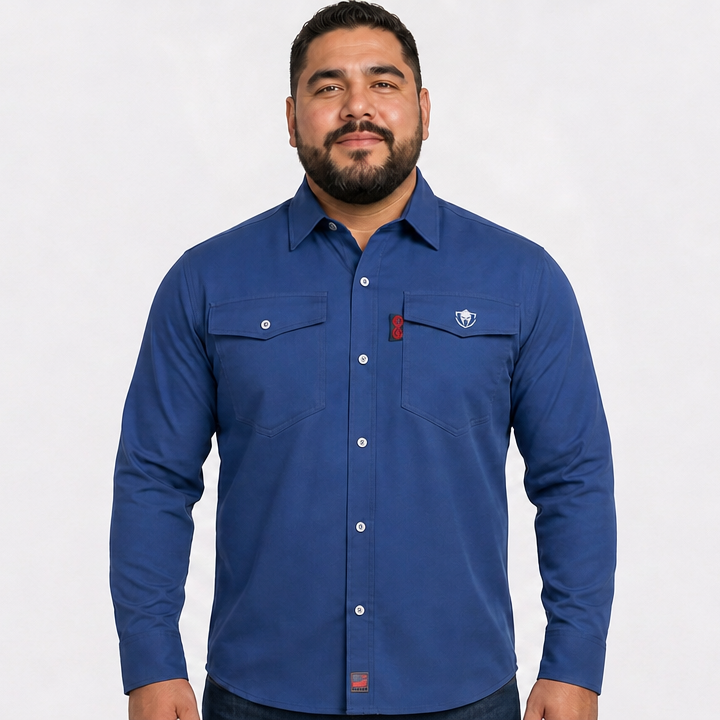 Sentinel Zephyr Modacrylic 4.9oz Cat 2 Flame Resistant Button Up Shirt